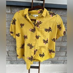 Madewell yellow blouse